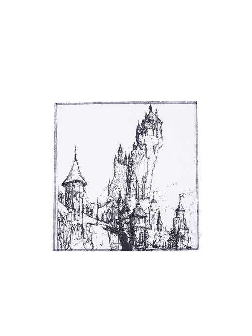 callisto手绘城堡口巾 FOTOW002WH 商品图0