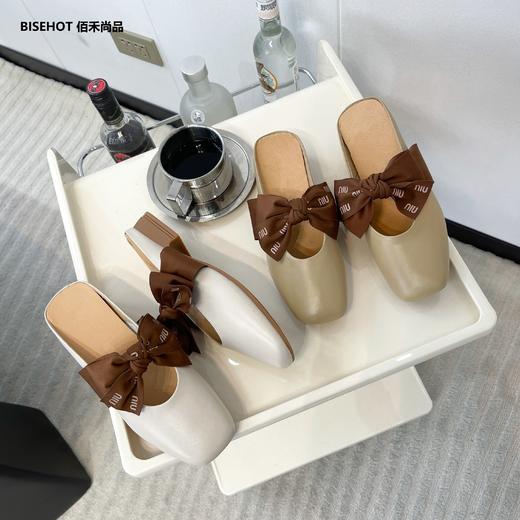 新品 韩版蝴蝶结玛丽珍包头拖鞋947B32525 商品图0