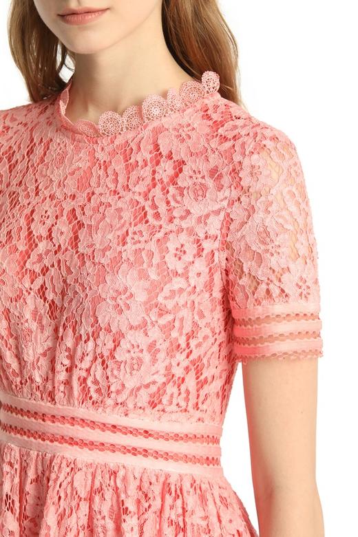 SUMMER & SAGE 粉色钩花镂空连衣裙 1976 商品图3