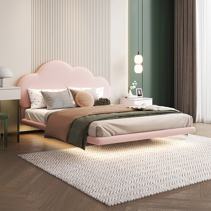 喜梦宝儿童悬浮软包床1.2米云朵床主卧现代简约软床小户型双人床