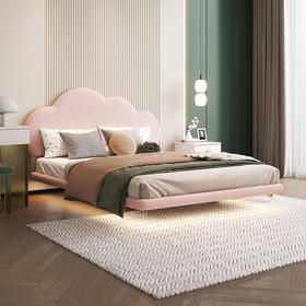 喜梦宝儿童悬浮软包床1.2米云朵床主卧现代简约软床小户型双人床