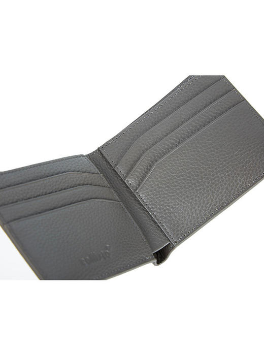 callisto深灰色皮质两折银包 皮革FNCPE006GY 商品图3