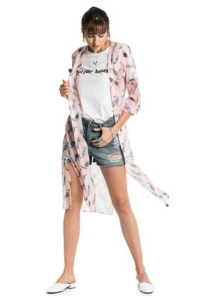 ROSEHOO 卡通人物印花轻薄开衫 2604