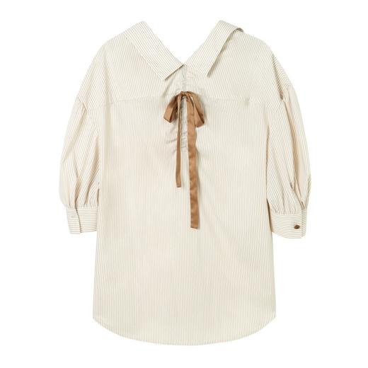 太平鸟女装绑带条纹衬衫A1CCC2236金属条纹 商品图0