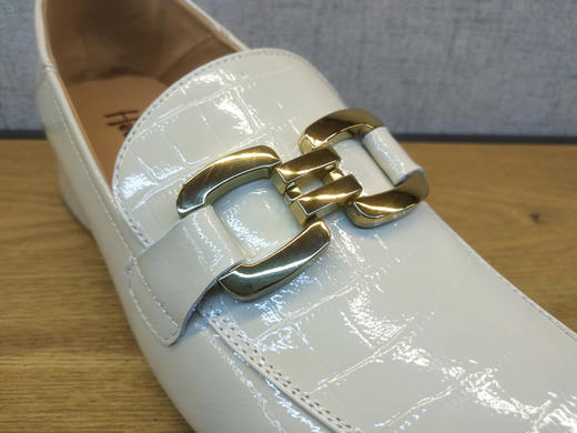 2021秋季新款豪行休闲女鞋213Q05159舒适中跟牛皮单鞋英伦乐福鞋 商品图7