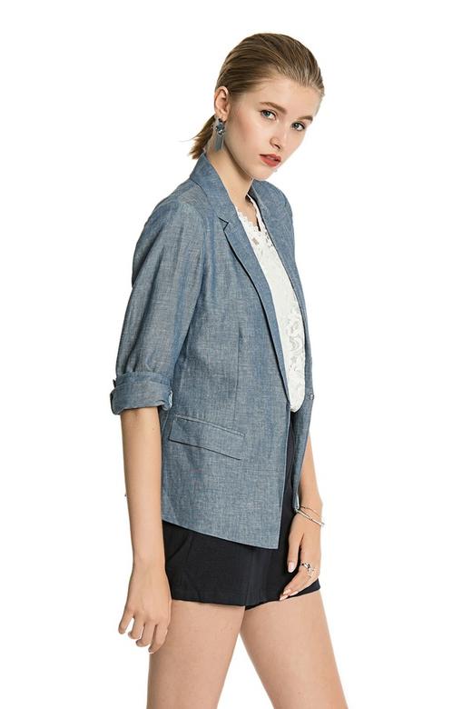 LA Collection 蓝色挺括亚麻西装外套 2812 商品图1