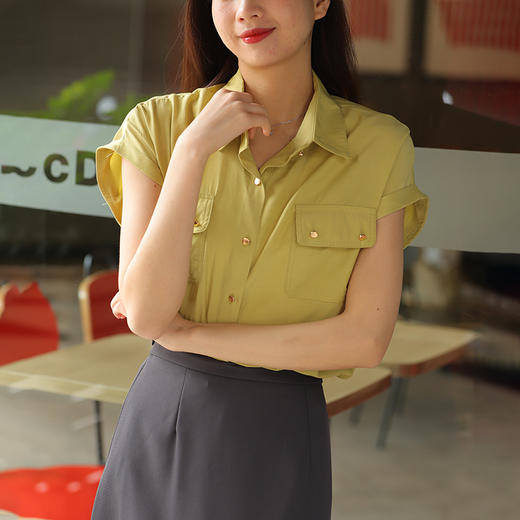 Avann天丝棉金属扣短袖 商品图4