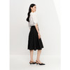 NEELLY纳俪商场同款黑色半身裙女高腰显瘦伞裙通勤A字过膝裙夏季N23042E01064 商品缩略图3