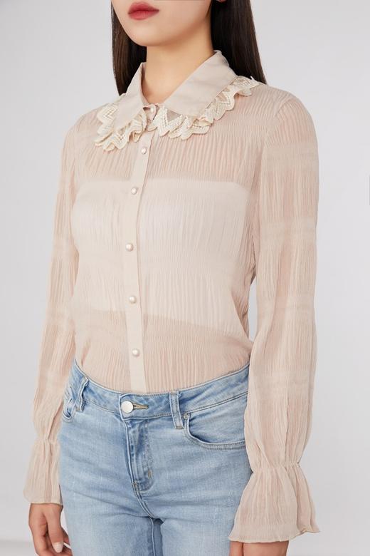 amadella 肉粉色钩花翻领衬衣 11324 商品图3