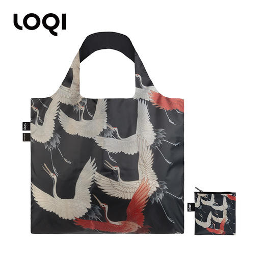 德国LOQI 博物馆系列 红白鹤WH.CR.R 时尚艺术环保万用袋 折叠大容量单肩手提购物袋承重40斤防泼水 ANONYMOUS 商品图8