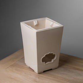 景德镇  老白泥方炉 手工老白泥炉 仿古烧炭炉子 茶具配件 茶道零配