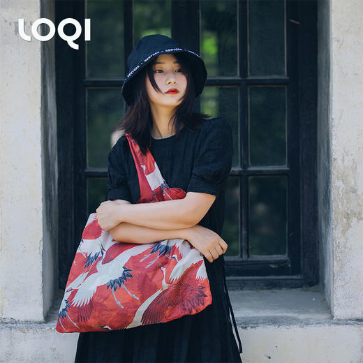 德国LOQI 博物馆系列 红白鹤WH.CR.R 时尚艺术环保万用袋 折叠大容量单肩手提购物袋承重40斤防泼水 ANONYMOUS 商品图2