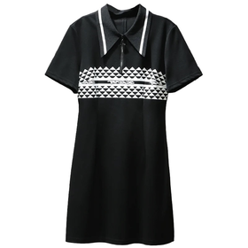 太平鸟女装学院风连衣裙A4FAC2188浅驼