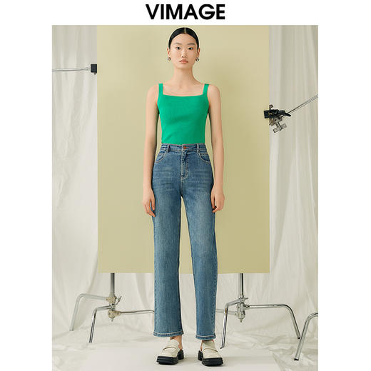VIMAGE纬漫纪夏季新款显瘦吊带针织衫V1901518 商品图2