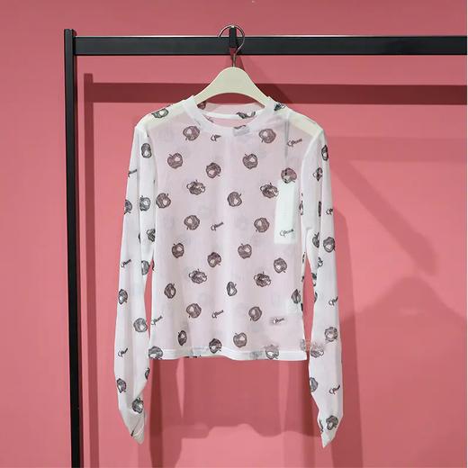 太平鸟女装满印打底衫A1DCC2361黑白纹样 商品图0