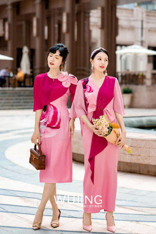 3022037 粉黛胭脂 藕粉色连衣裙 雾境 商品图6