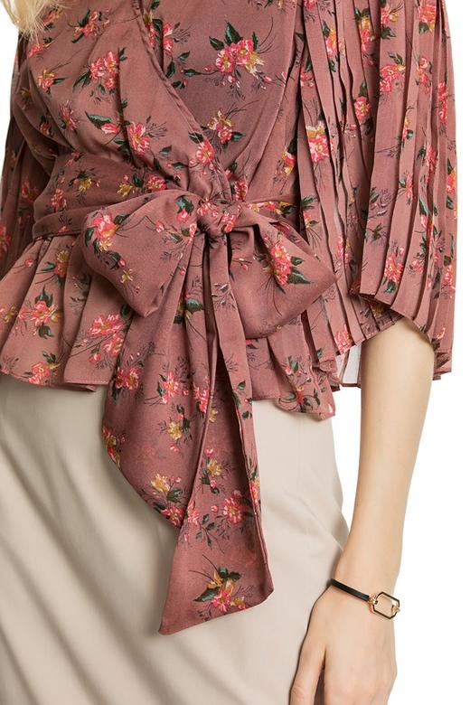 OCTAVIA 半透明裹身印花短上衣 3235 商品图3