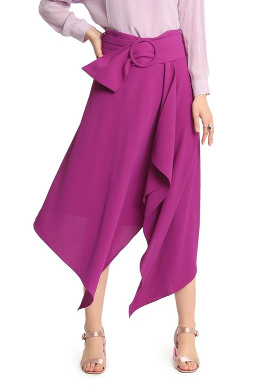 AVA 紫色大腰封不规则信封裙 1873 商品图0