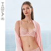 HSIA遐内衣女小胸聚拢3/4轻薄钢圈上托侧收蕾丝花叶花波肩带文胸【叶子与花】 商品缩略图0