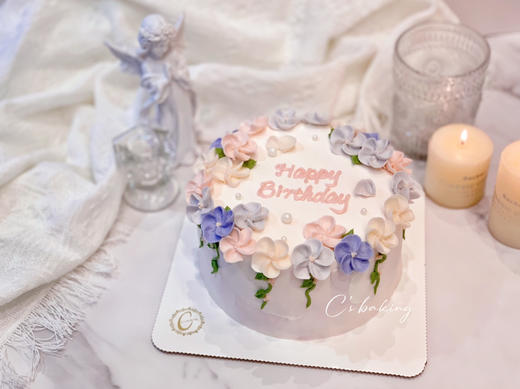 韩式裱花 M款 忌廉蛋糕（默认自提，收费配送请联系客服） 商品图0