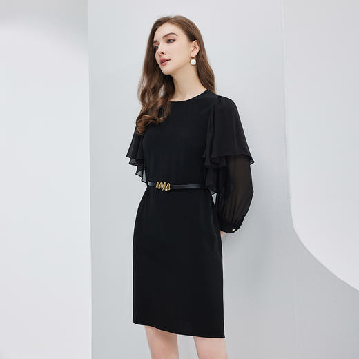 PE8A3斯尔丽瑟俪2023春夏新品显瘦名媛连衣裙时尚气质层叠连衣裙 商品图2