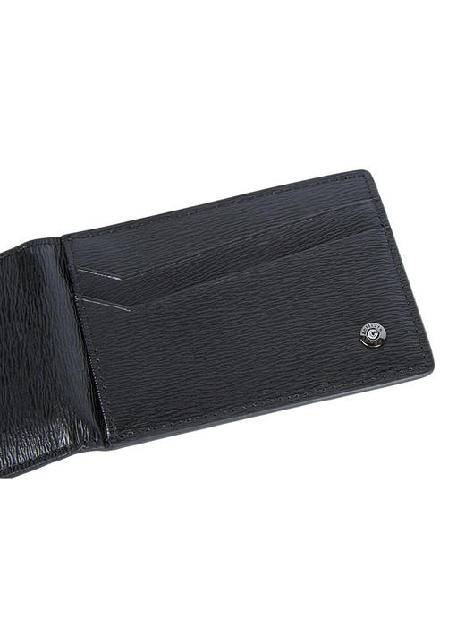 callisto黑色皮质两折银包 皮革FNCPE016BK 商品图3
