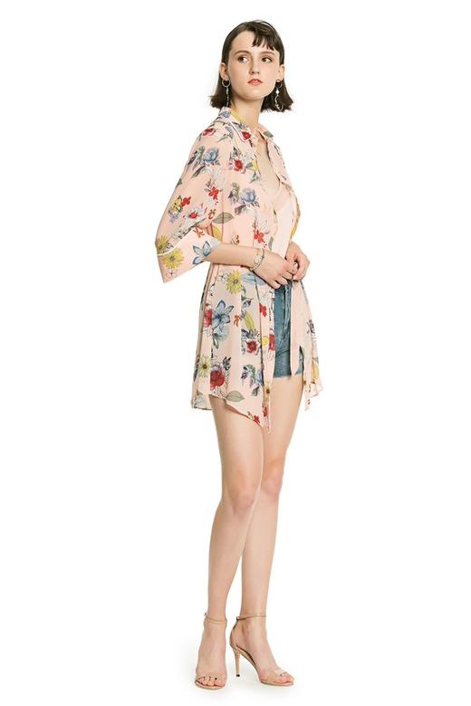ONLY 粉色印花睡袍式外套 3100 商品图1