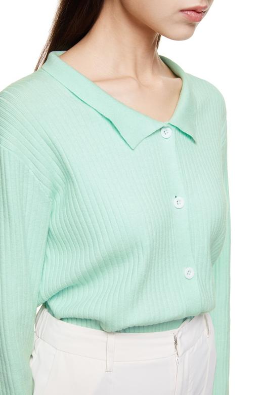 LNNNS 薄荷绿翻领针织衫 8847 商品图2