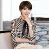 千鸟格雪纺衬衫女2023年春季新款法式复古长袖优雅系带衬衣 商品缩略图1
