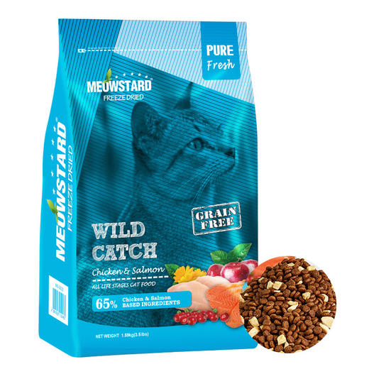 喵达FD系列冻干鲜肉益生菌猫粮无谷全猫期主粮全价零食增肥发腮 商品图4