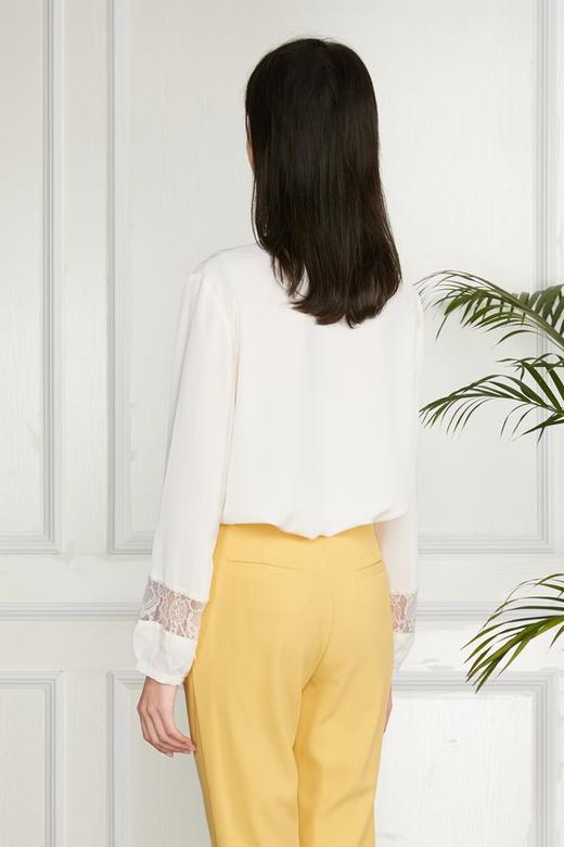 Le Malene 蝴蝶结蕾丝拼接衬衣 11444 商品图2