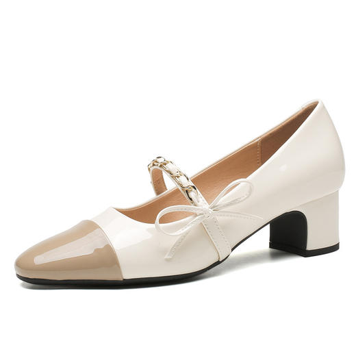 「三款配色！法式小香风」法式粗跟玛丽珍鞋 2023年新款仙女中粗跟女单鞋工作单鞋女 商品图4