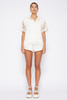Jonathan Simkhai - Rossi Cotton Mesh Short-sleeved Polo-Natural - 乔纳森·希姆凯-女装-白色 商品缩略图1