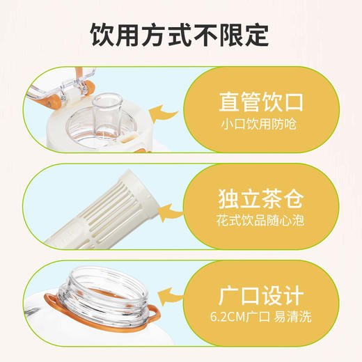 【DILLER 】迪乐贝尔 母婴级tritan大容量吨吨桶 健身直饮摇摇杯 商品图1