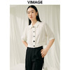 VIMAGE纬漫纪夏季新款简约短款衬衫女上衣衬衣V1909512 商品缩略图2