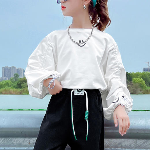 裁缝学苑TX06女童抽绳抽褶袖卫衣纸样儿童新款童装上衣服装打板版 商品图1