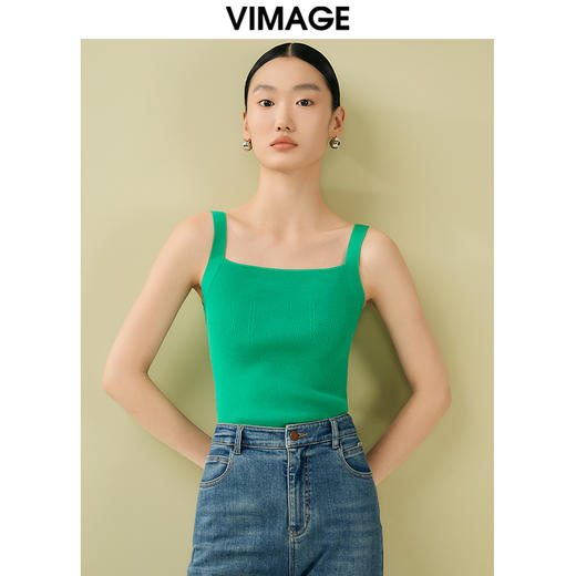 VIMAGE纬漫纪夏季新款显瘦吊带针织衫V1901518 商品图0