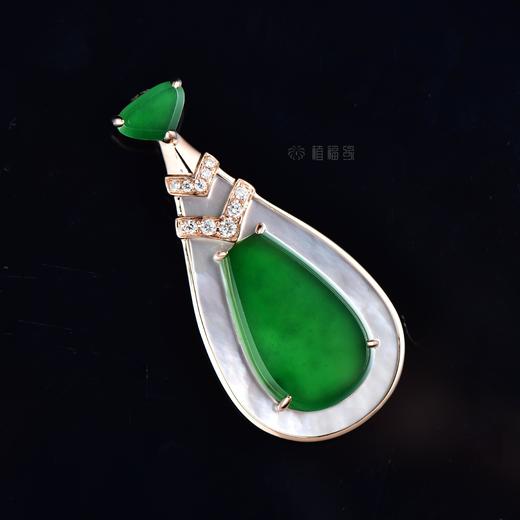 【上善若水】水滴绿翠平安挂坠  GZ12209067w 商品图1