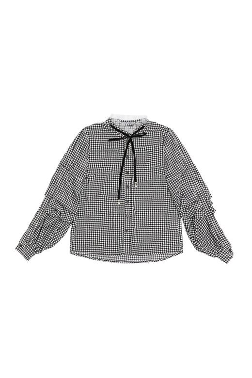 OCTAVIA 羊腿袖千鸟格系带上衣 6095 商品图4