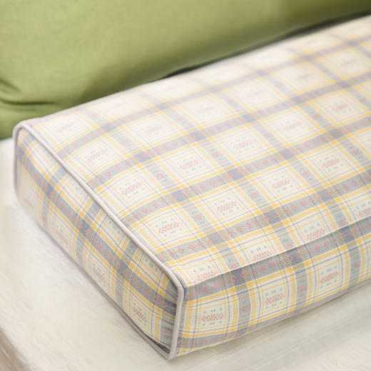 森系格纹系列荞麦壳枕头纯棉森系护颈枕 商品图3