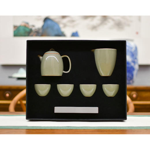 羽诗制造出品 湖山诗韵套装茶具茶巾文创礼盒 商品图5