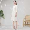 EITIE爱特爱夏款新品时尚V领显瘦高腰舒适五分袖连衣裙7007751 商品缩略图2