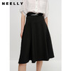 NEELLY纳俪商场同款黑色半身裙女高腰显瘦伞裙通勤A字过膝裙夏季N23042E01064 商品缩略图0