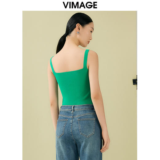 VIMAGE纬漫纪夏季新款显瘦吊带针织衫V1901518 商品图4