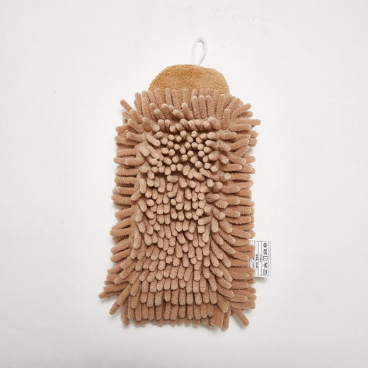 颜色可能错误 雪尼尔擦手巾 棕色/象牙白 商品图1