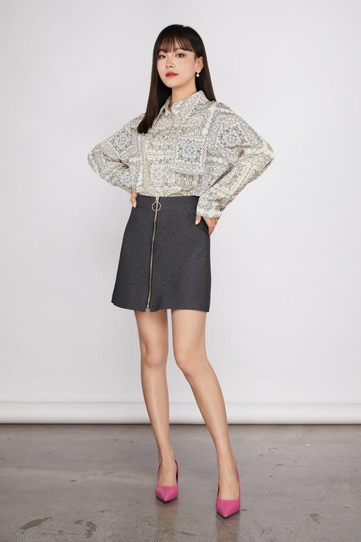 amadella 拉链色织提花短半裙 11300 商品图1