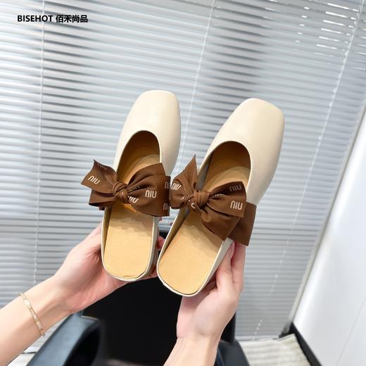 新品 韩版蝴蝶结玛丽珍包头拖鞋947B32525 商品图2