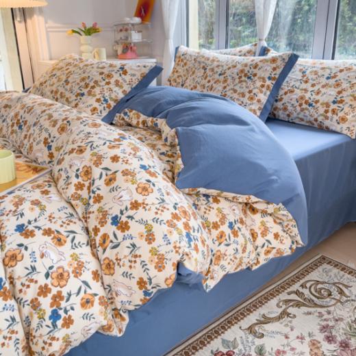 A类水洗棉麻双层纱四件套！有氧A类双层纱四件套！一秒提升幸福感，像云朵☁一样柔软的四件套！！ 商品图1