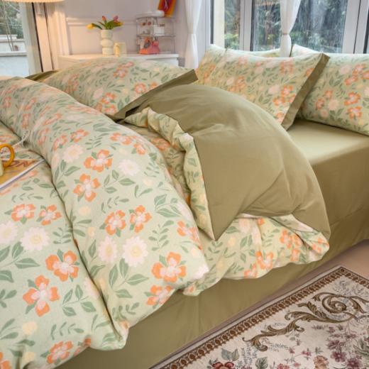 A类水洗棉麻双层纱四件套！有氧A类双层纱四件套！一秒提升幸福感，像云朵☁一样柔软的四件套！！ 商品图7