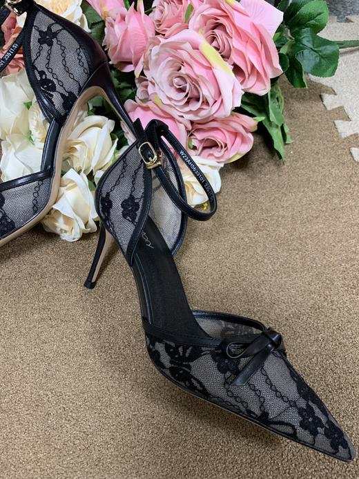 westory女鞋2023夏季新款尖头高跟细跟包头一字带后空鞋56331 商品图4